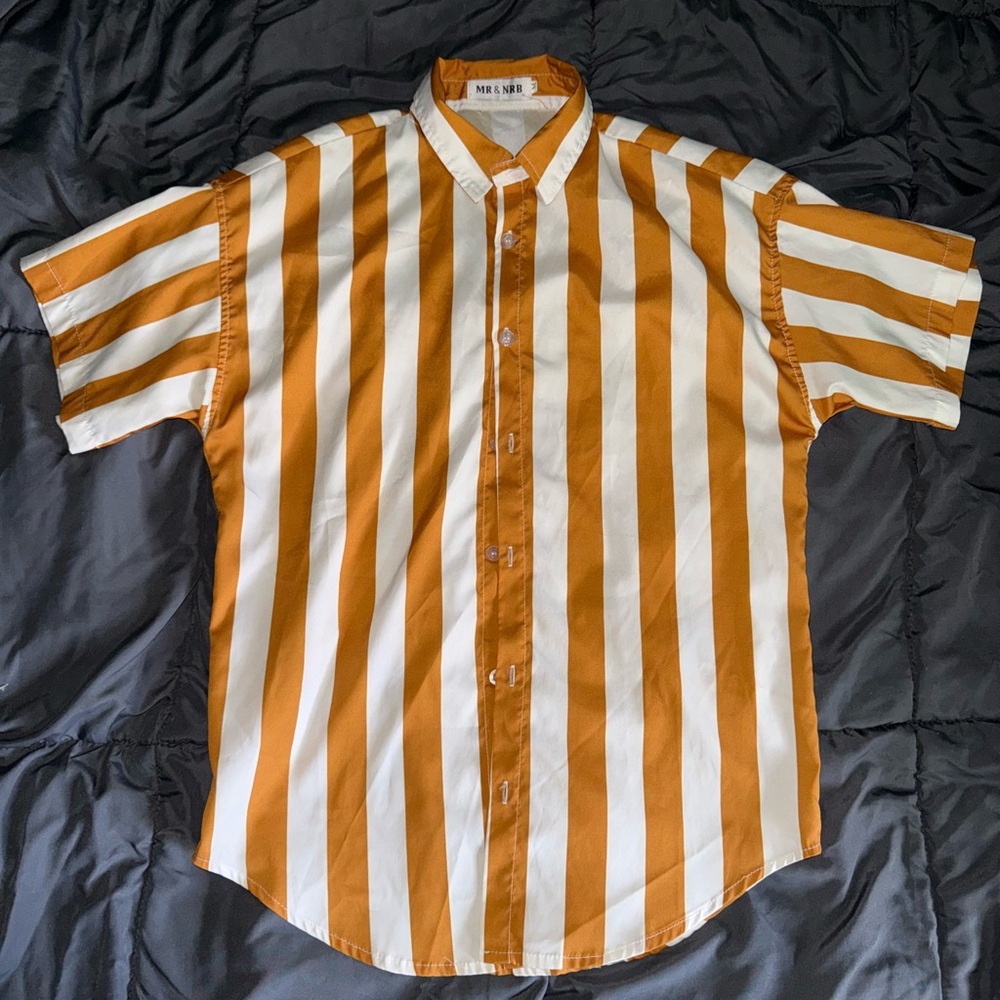 Meraki Men's Bold Striped Button Down Shirt